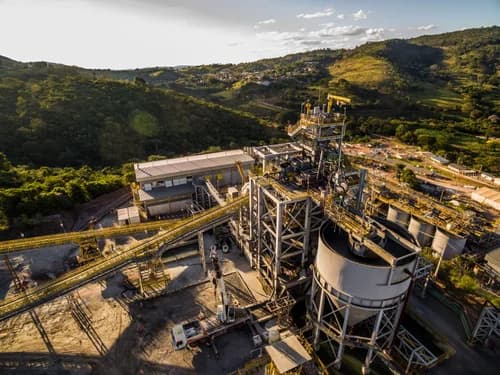 Gold mine processing plant at a Chancery Royalty royalty asset